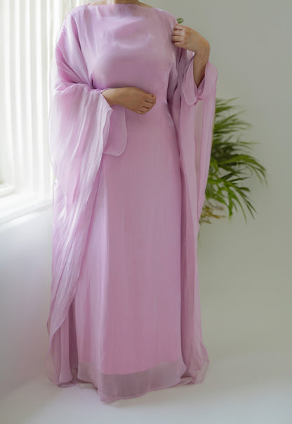 Luxe Silk Lavender Kaftan