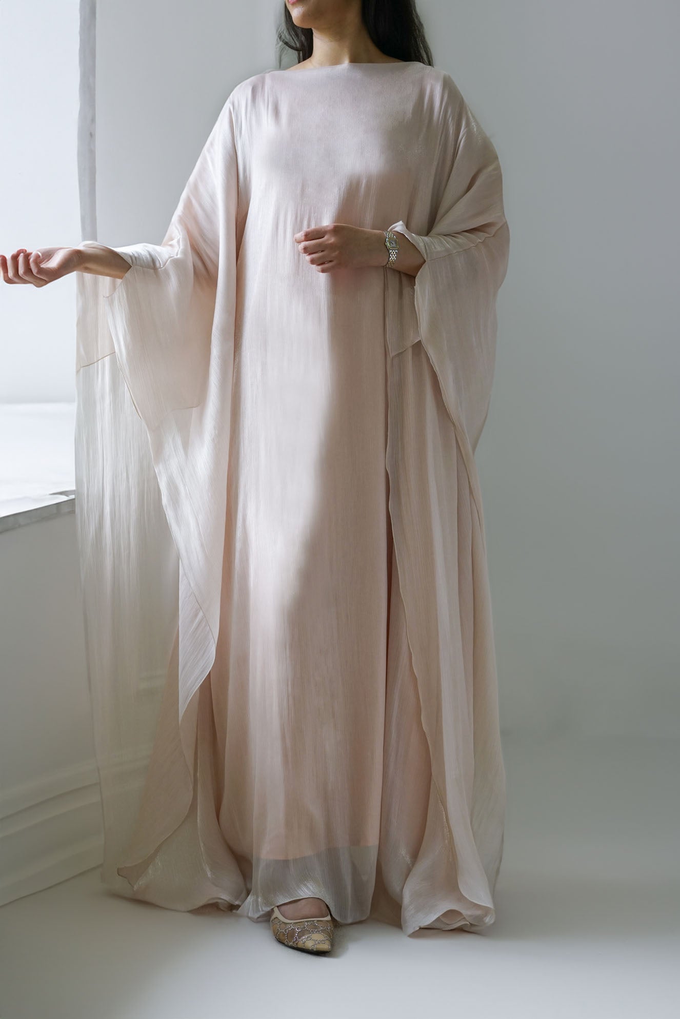 Luxe Silk Cream Kaftan