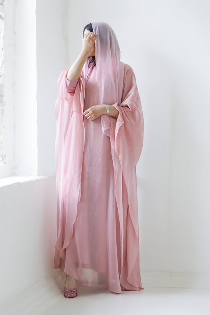 Luxe Silk Kaftan - Rose Quartz