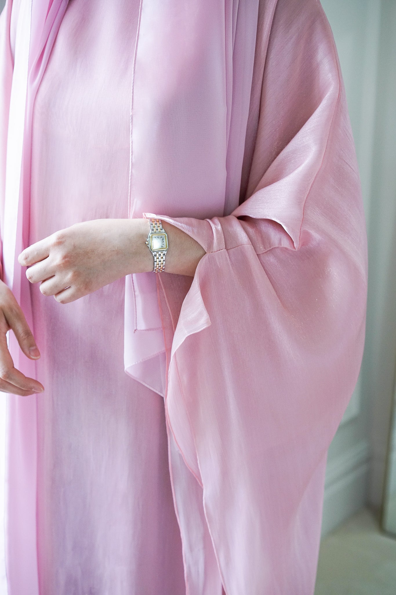 Luxe Silk Kaftan - Rose Quartz