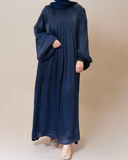 Luxe Mavi Blue Abaya Dress (With Hijab)