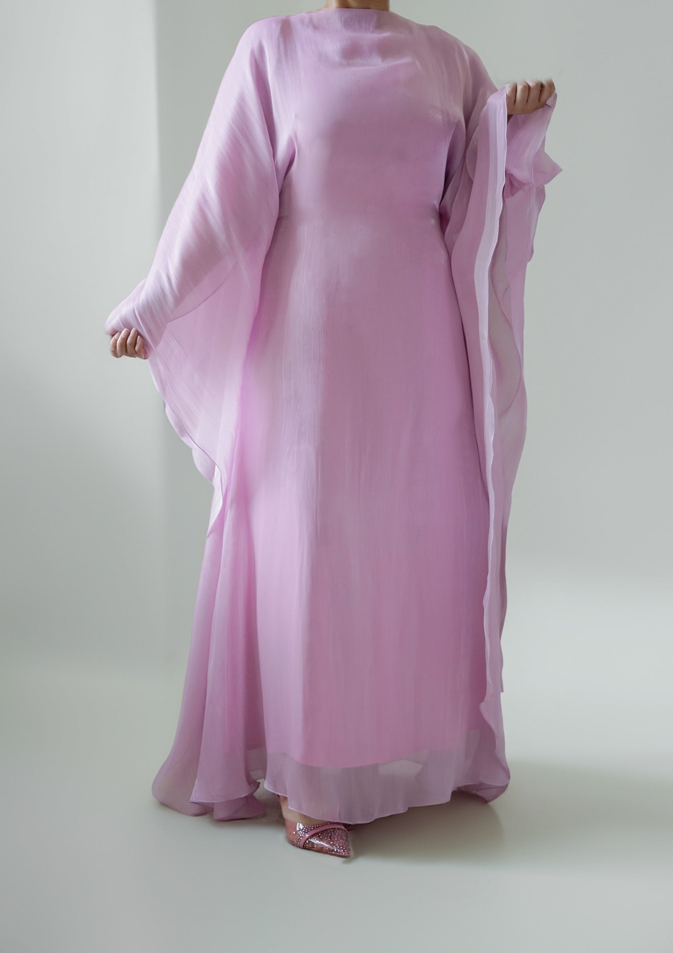 Luxe Silk Lavender Kaftan