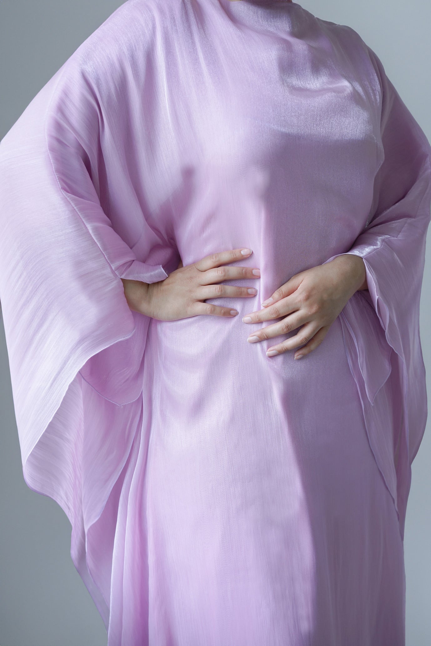 Luxe Silk Lavender Kaftan