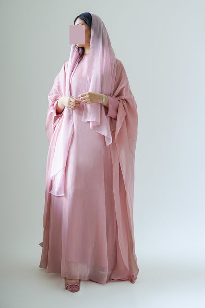 Luxe Silk Kaftan - Rose Quartz